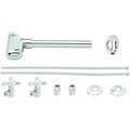 Westbrass European Pedestal Lavatory Kit - Cross Handles in Polished Chrome D1938L-26